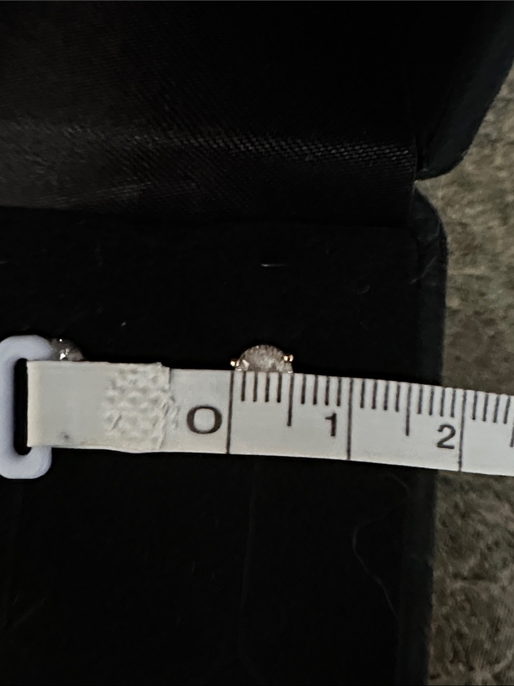 CZ Stud Earrings in 14k gold setting - Picture 3 of 4
